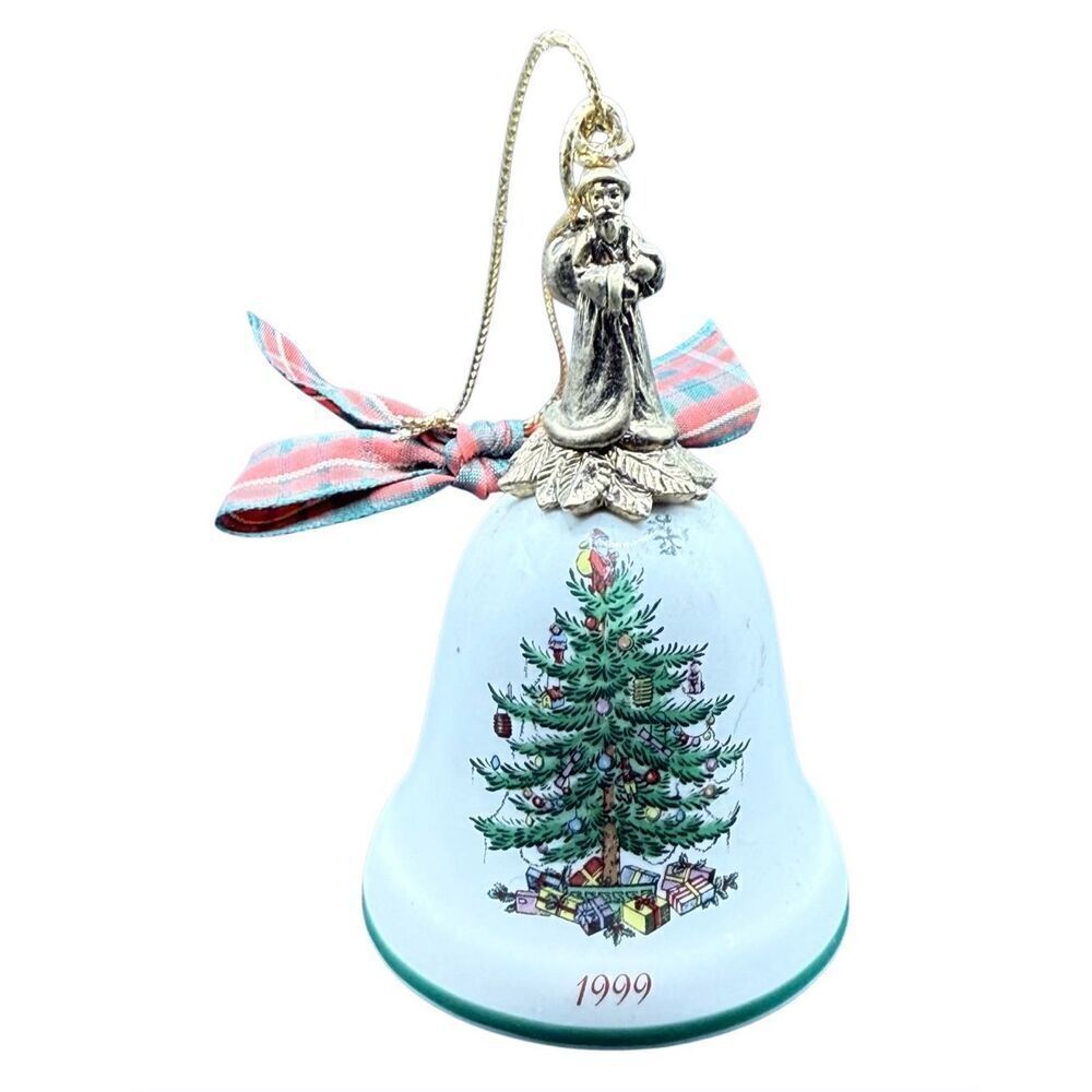 Spode Christmas Tree 1999 Annual Bell Ornament Collectible Vintage